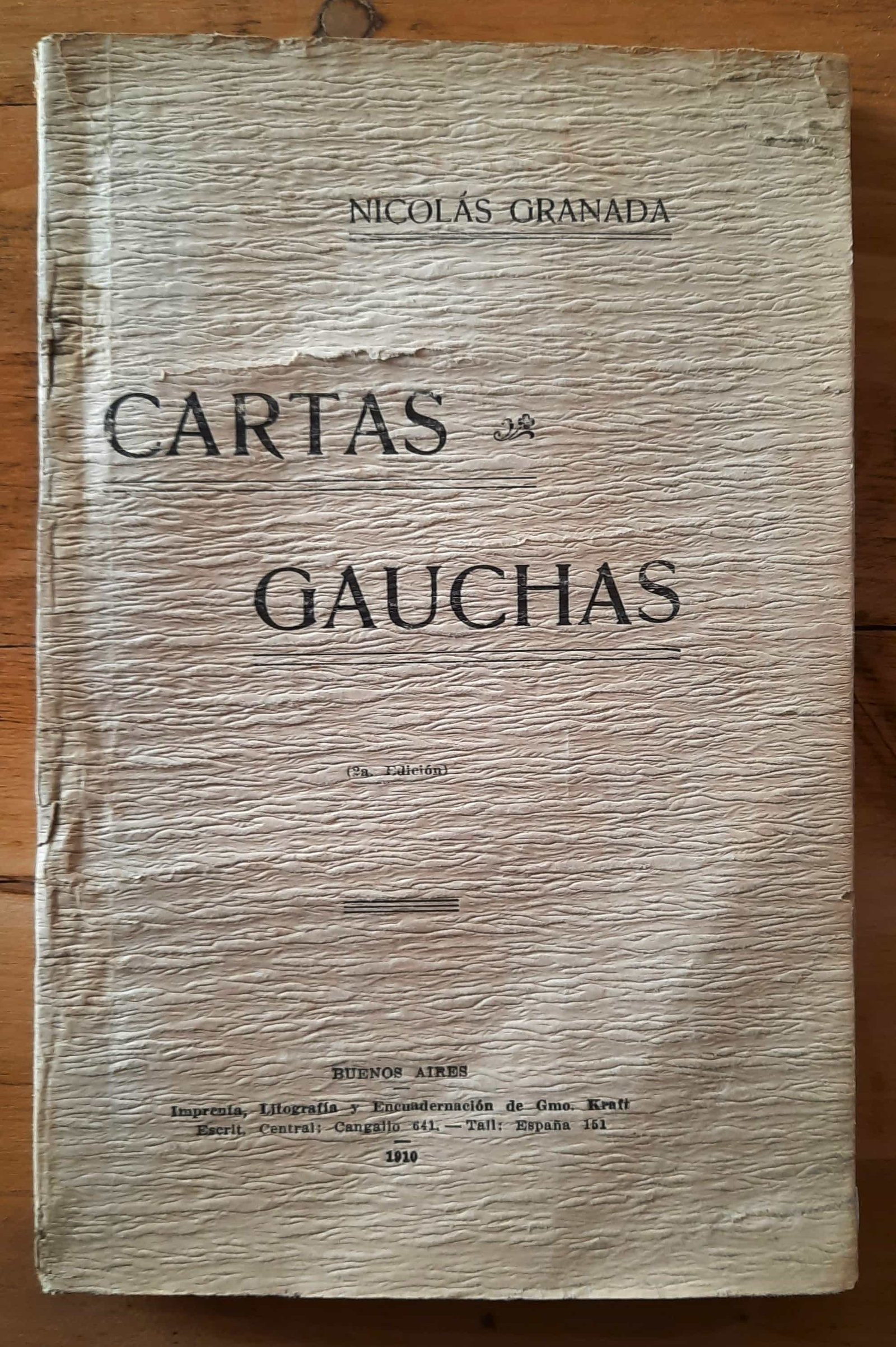 Portada de Cartas gauchas